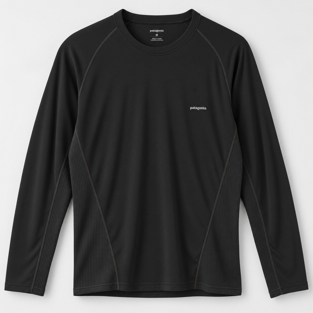 Patagonia Mens Capilene Midweight Crew Base Layer Top Black Size M 44425